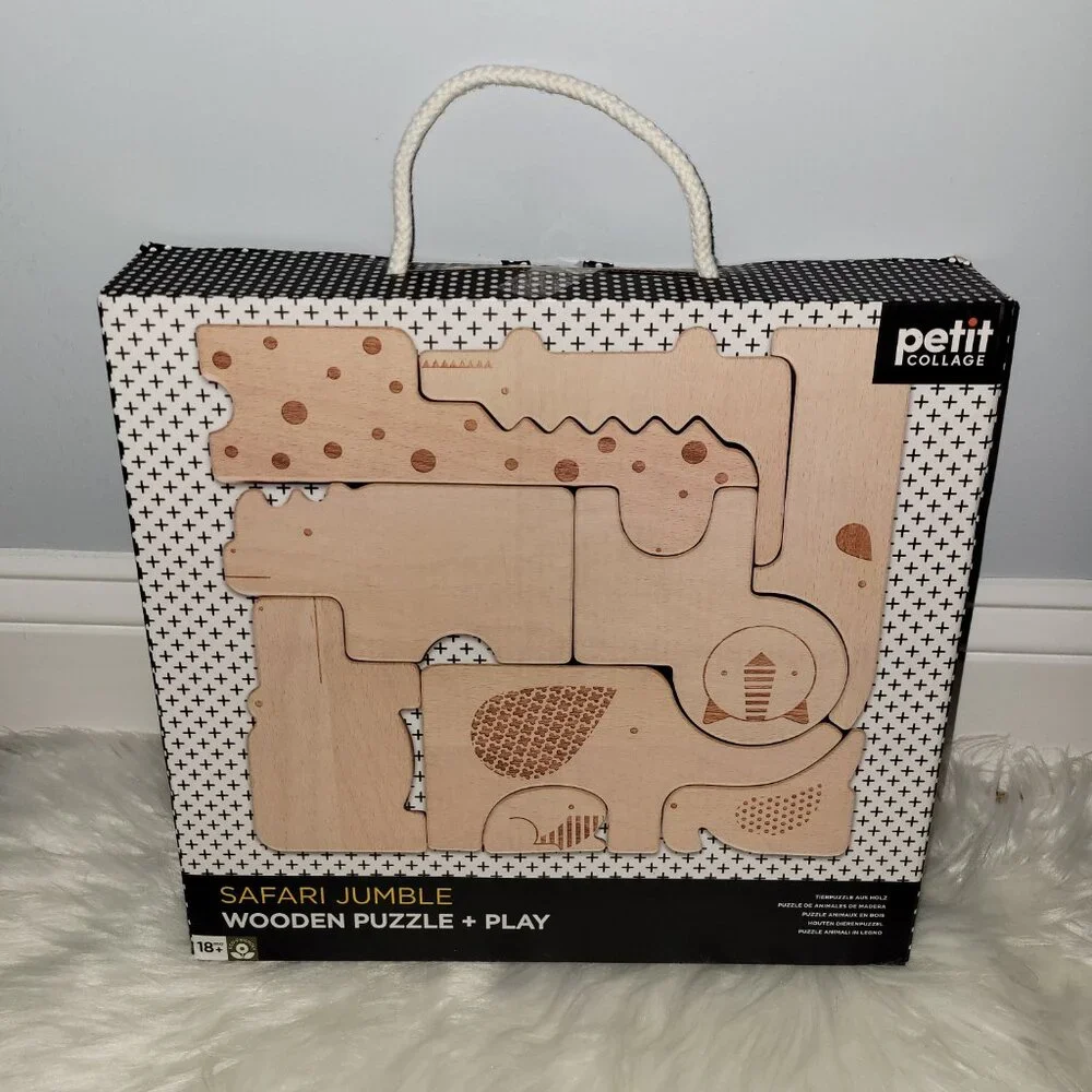 Petit Collage Safari Jumble Wooden Puzzle